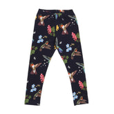 Hummingbirds Around Flowers-Leggings